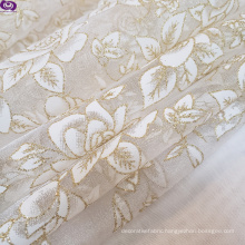 The hot sale & Christmas style printed with Organza bronzing100%poly  fabric